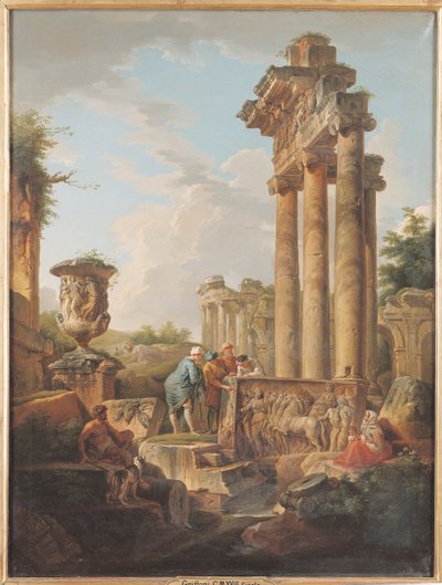 Ruïnes van een tempel door Giovanni Maria Griffoni